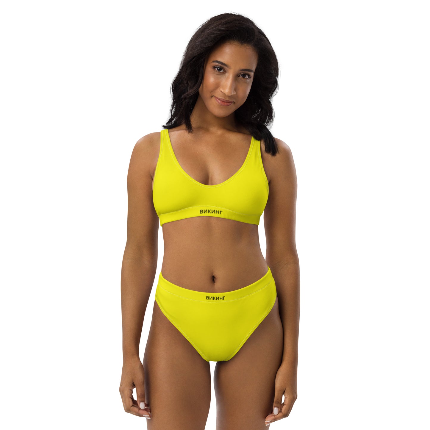 ВИКИНГ Original Bumble Bee Yellow High-Waisted Bikini