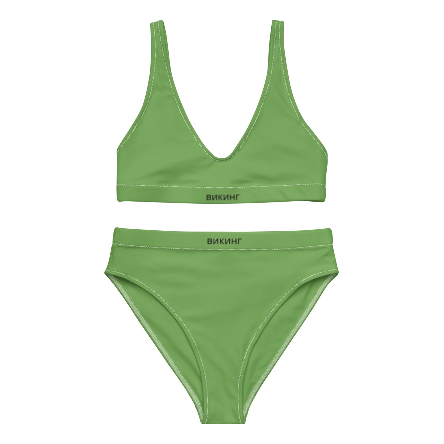 ВИКИНГ Original Shamrock Green High-Waisted Bikini