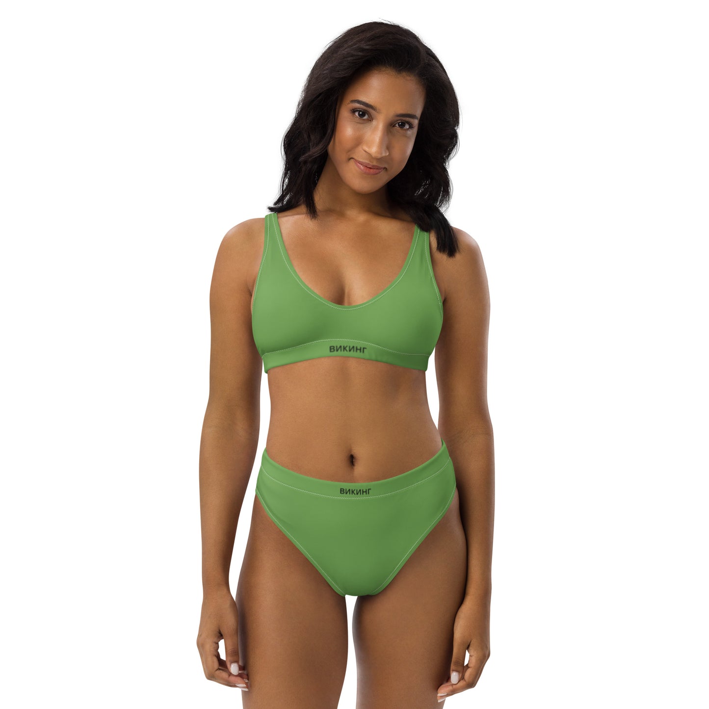 ВИКИНГ Original Shamrock Green High-Waisted Bikini