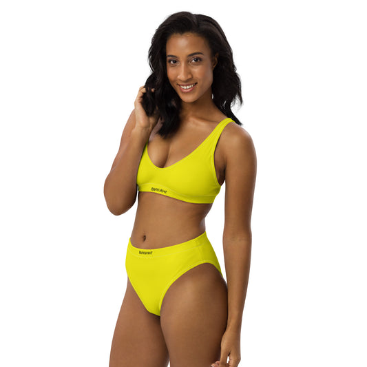 ВИКИНГ Original Bumble Bee Yellow High-Waisted Bikini