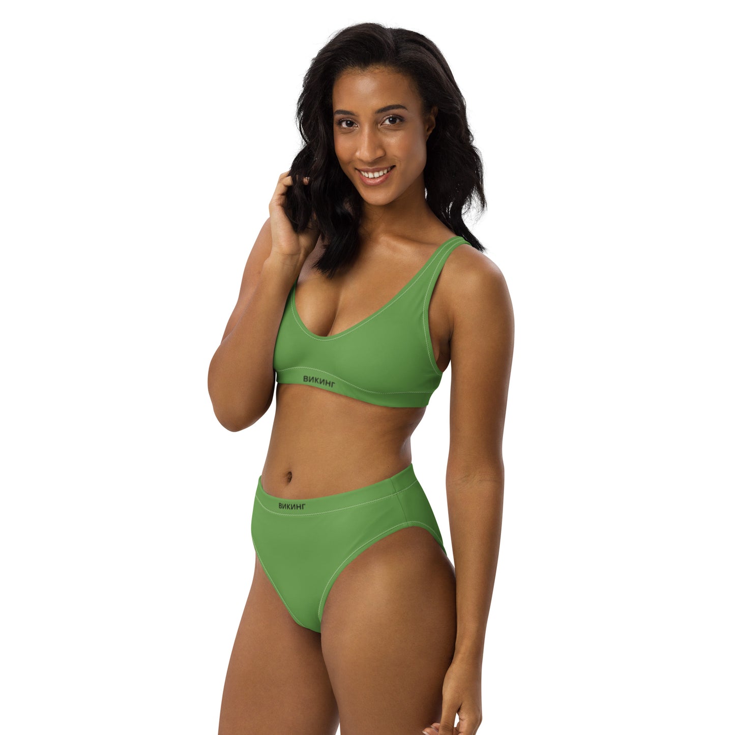 ВИКИНГ Original Shamrock Green High-Waisted Bikini