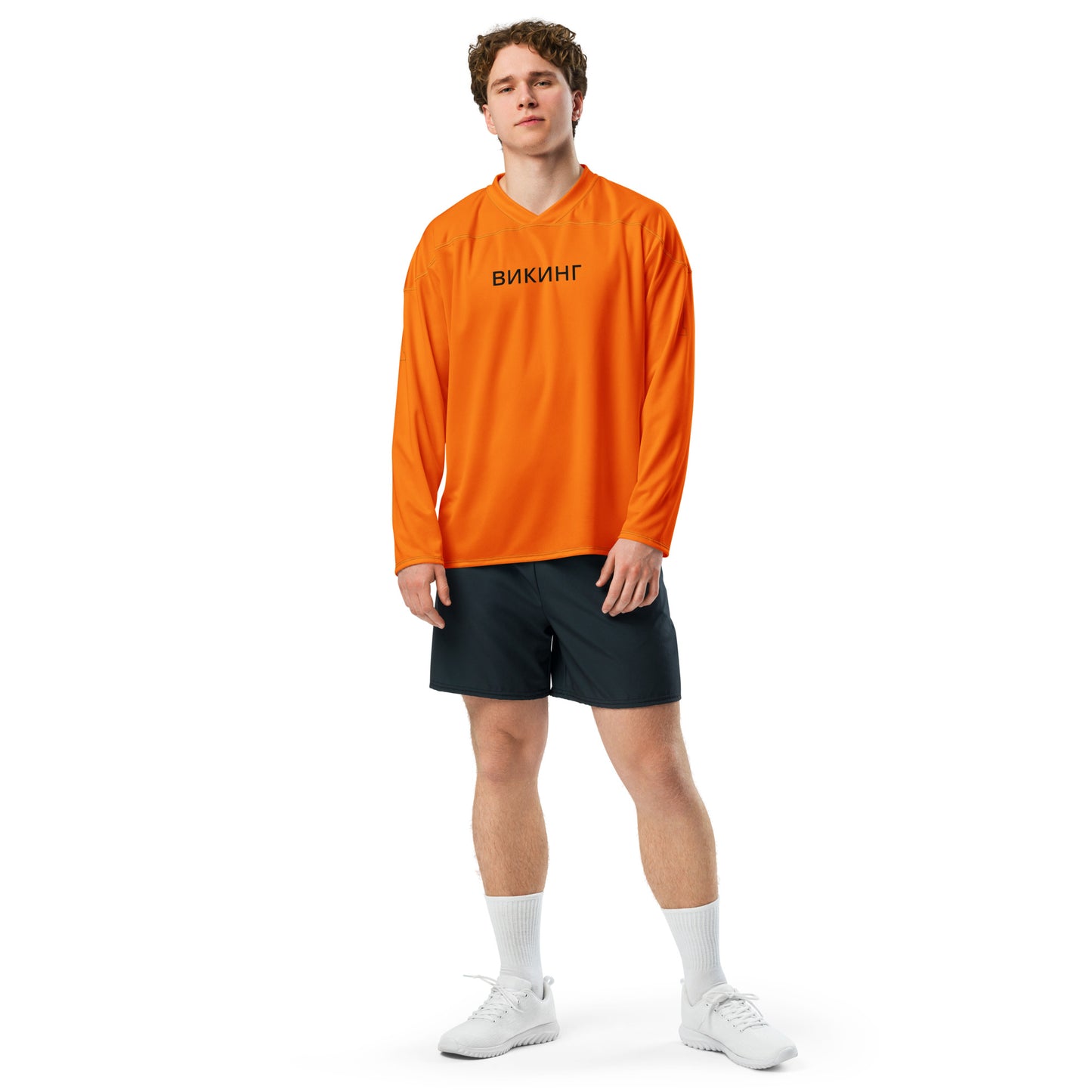 ВИКИНГ Original Tangerine Orange #1 Hockey Jersey Men’s