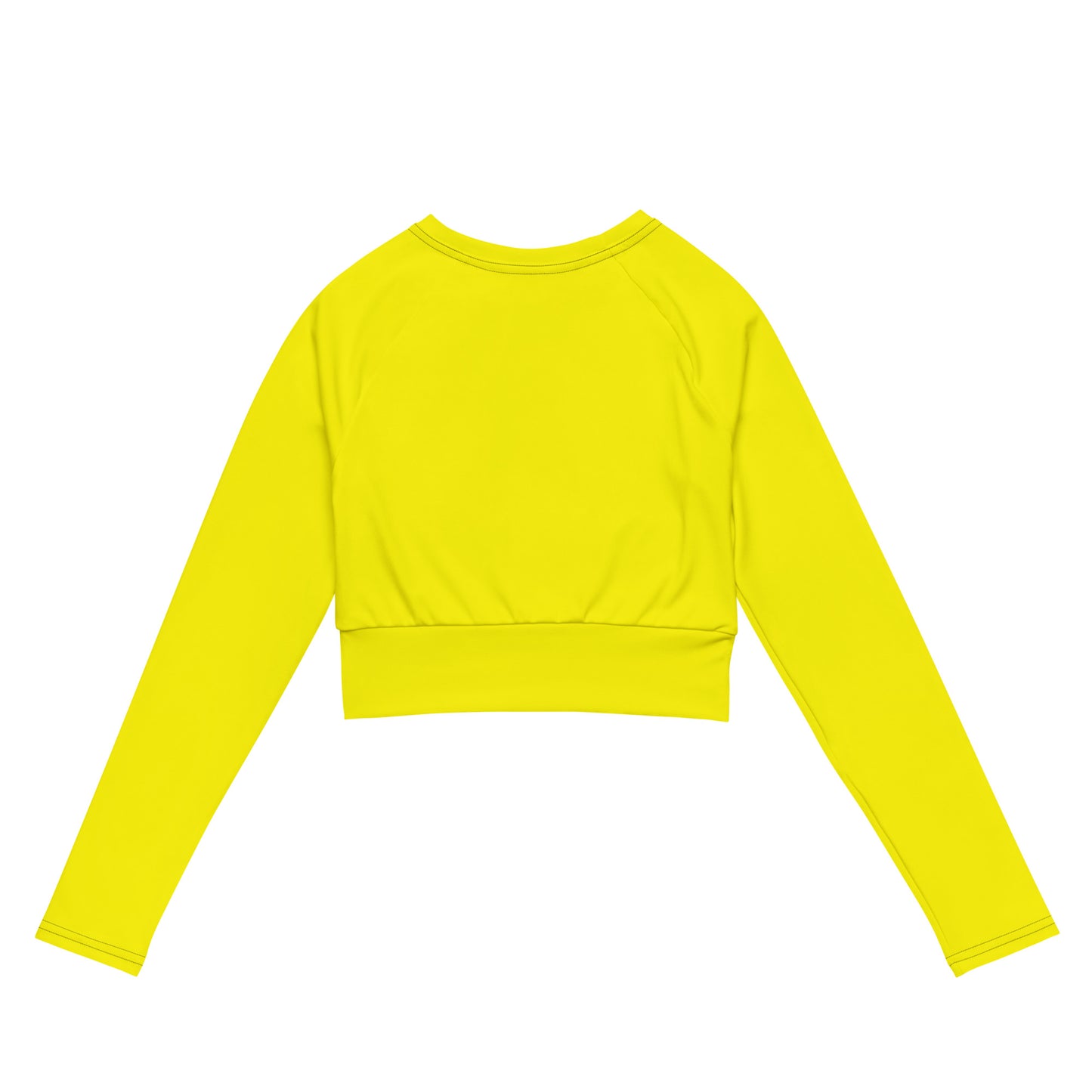 ВИКИНГ Original Bumble Bee Yellow Long Sleeve Athletic Crop Top