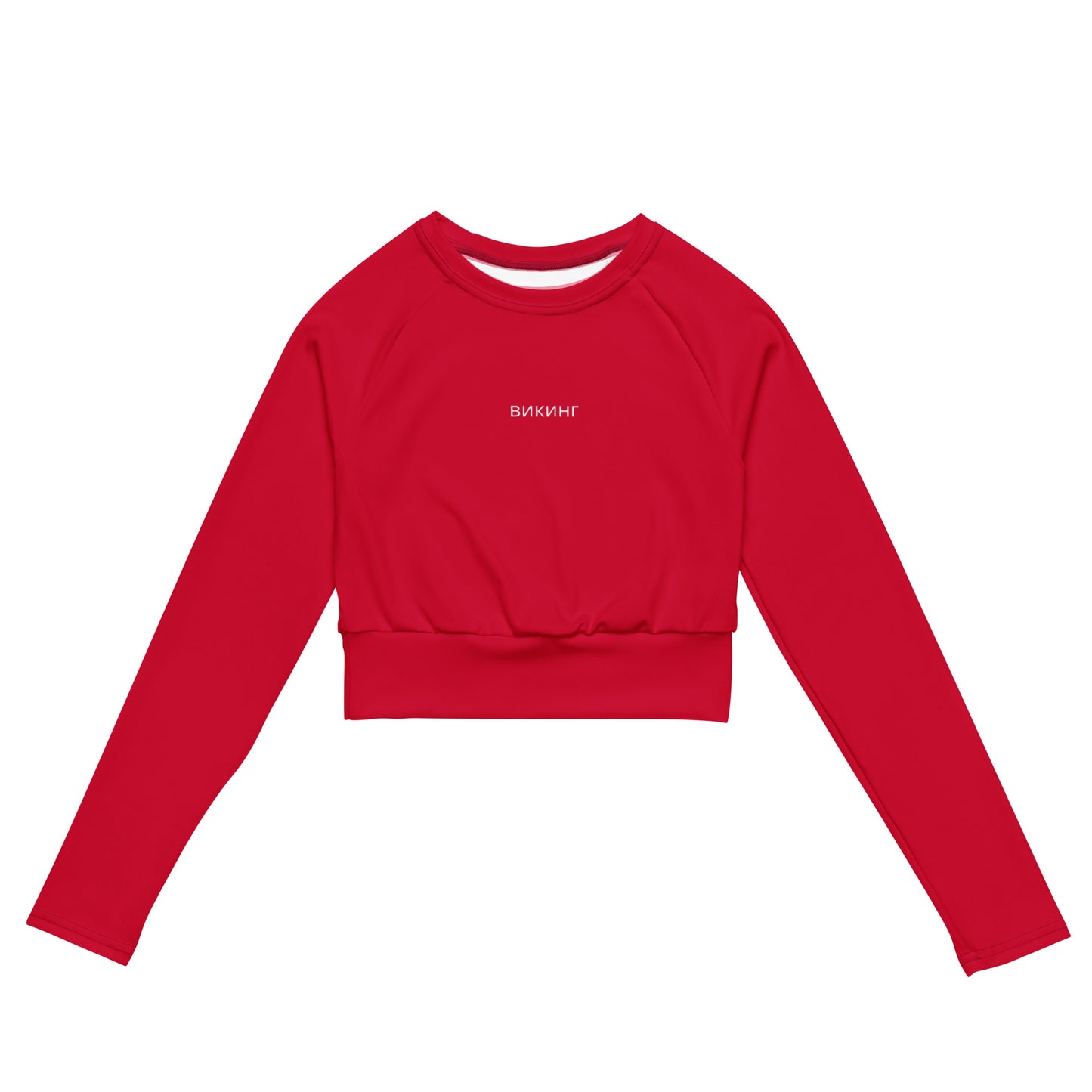 ВИКИНГ Original Lipstick Red Long Sleeve Athletic Crop Top