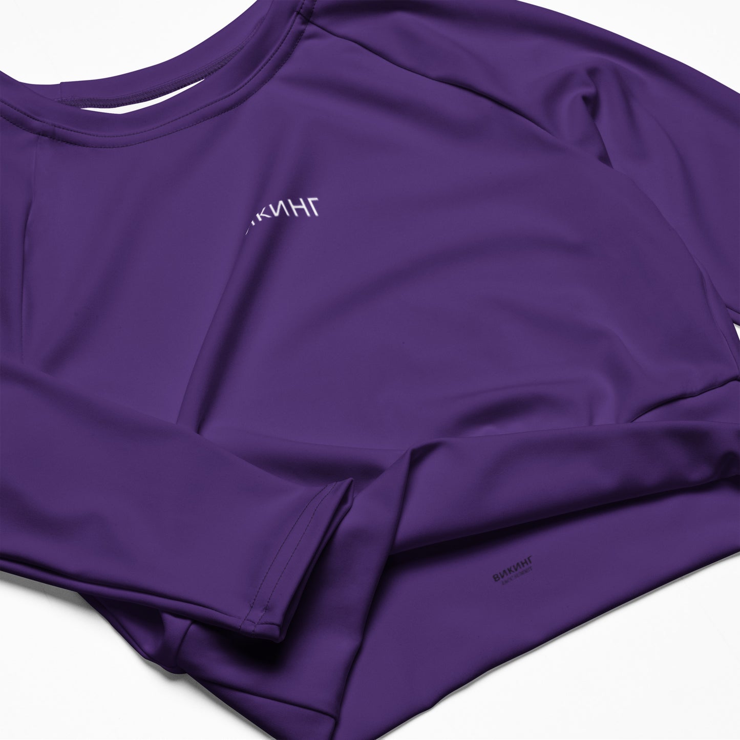 ВИКИНГ Original Plum Purple Long Sleeve Athletic Crop Top