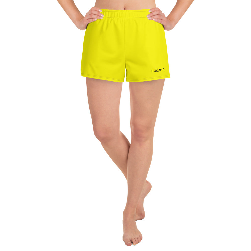 ВИКИНГ Original Bumble Bee Yellow 2.5” Athletic Shorts Women’s