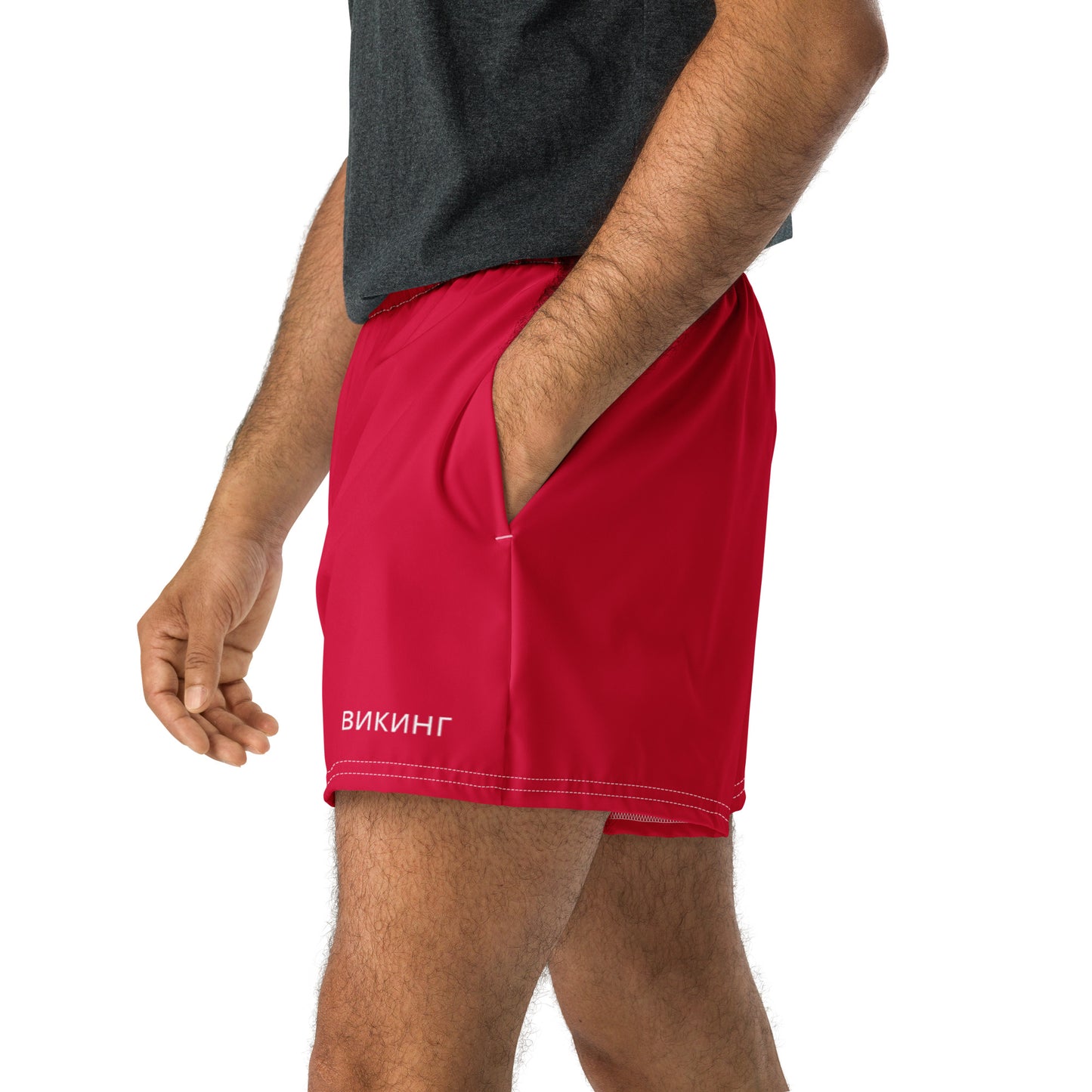 ВИКИНГ Original Lipstick Red 2.5” Athletic Shorts Men’s