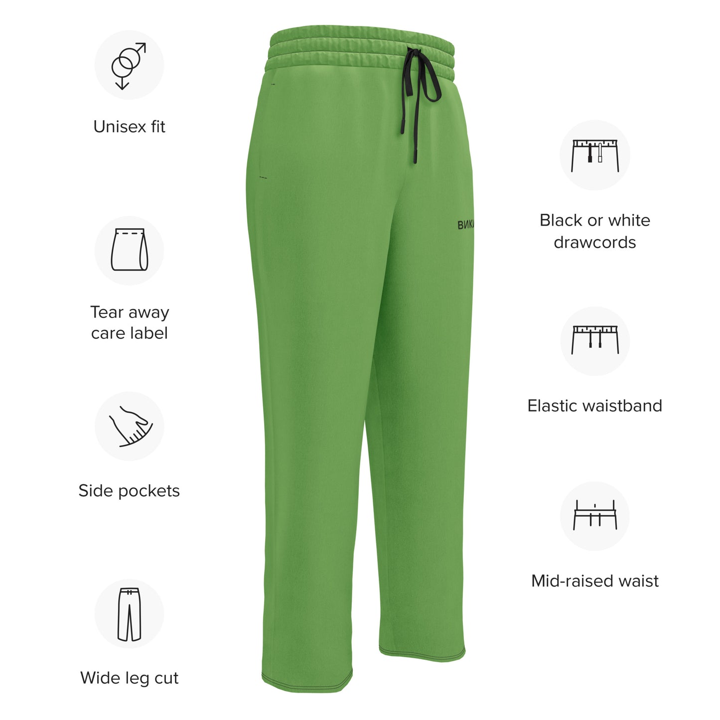 ВИКИНГ Original Shamrock Green Wide Leg Joggers Women’s