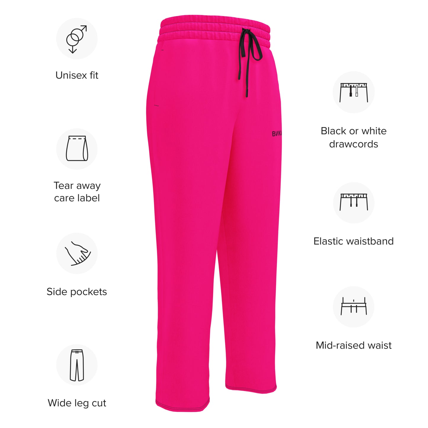 ВИКИНГ Original Bright Pink Wide Leg Joggers Women’s