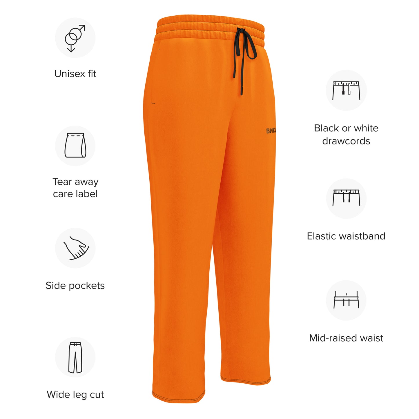 ВИКИНГ Original Tangerine Orange Wide Leg Joggers Women’s