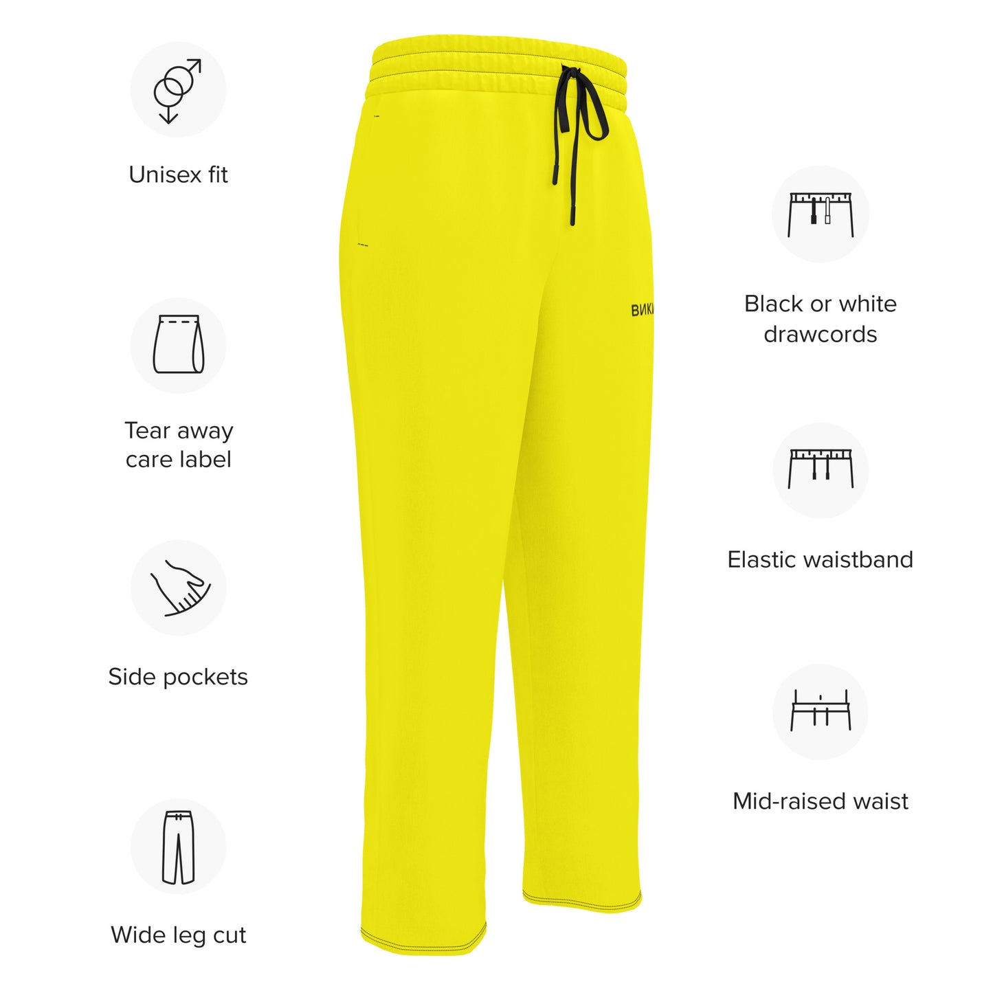 ВИКИНГ Original Bumble Bee Yellow Wide Leg Joggers Women’s