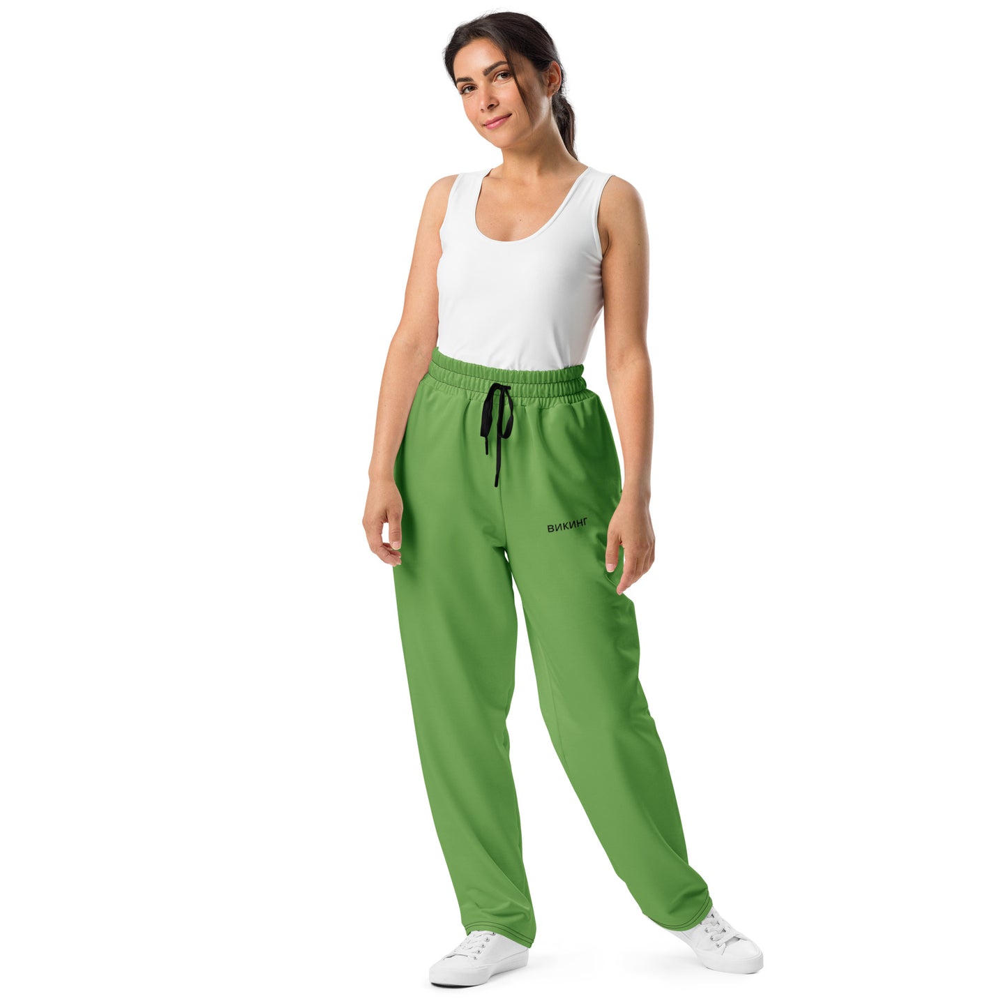 ВИКИНГ Original Shamrock Green Wide Leg Joggers Women’s