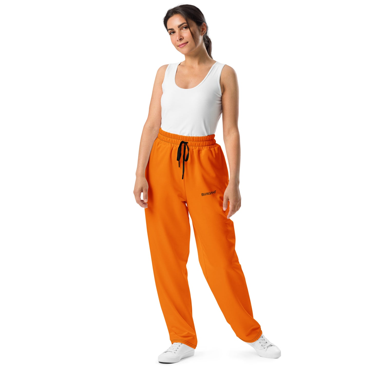 ВИКИНГ Original Tangerine Orange Wide Leg Joggers Women’s