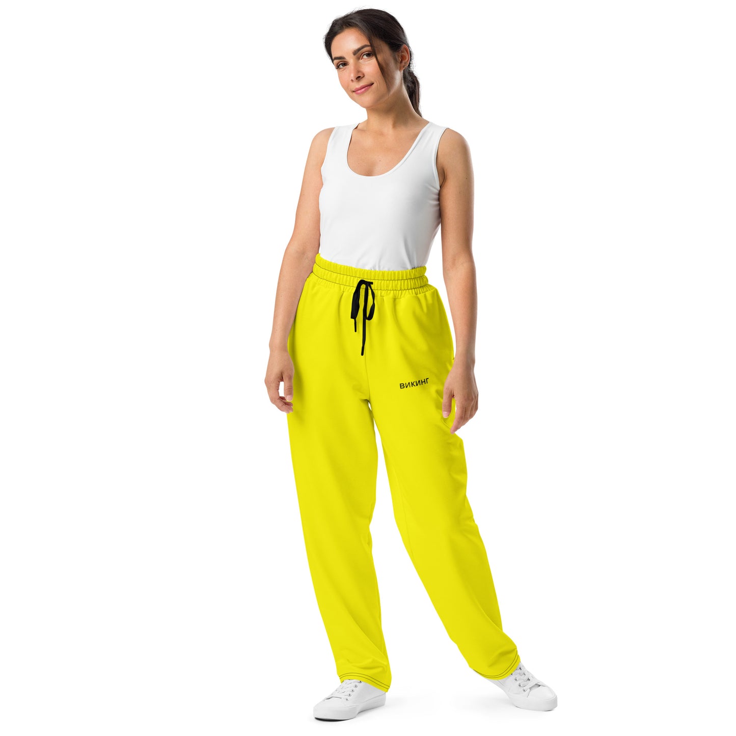 ВИКИНГ Original Bumble Bee Yellow Wide Leg Joggers Women’s