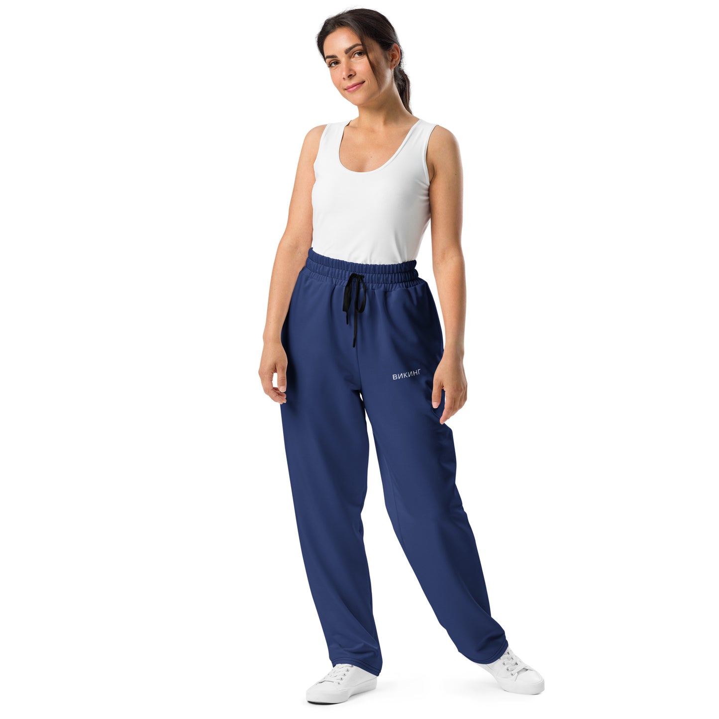 ВИКИНГ Original Navy Blue Wide Leg Joggers Women’s