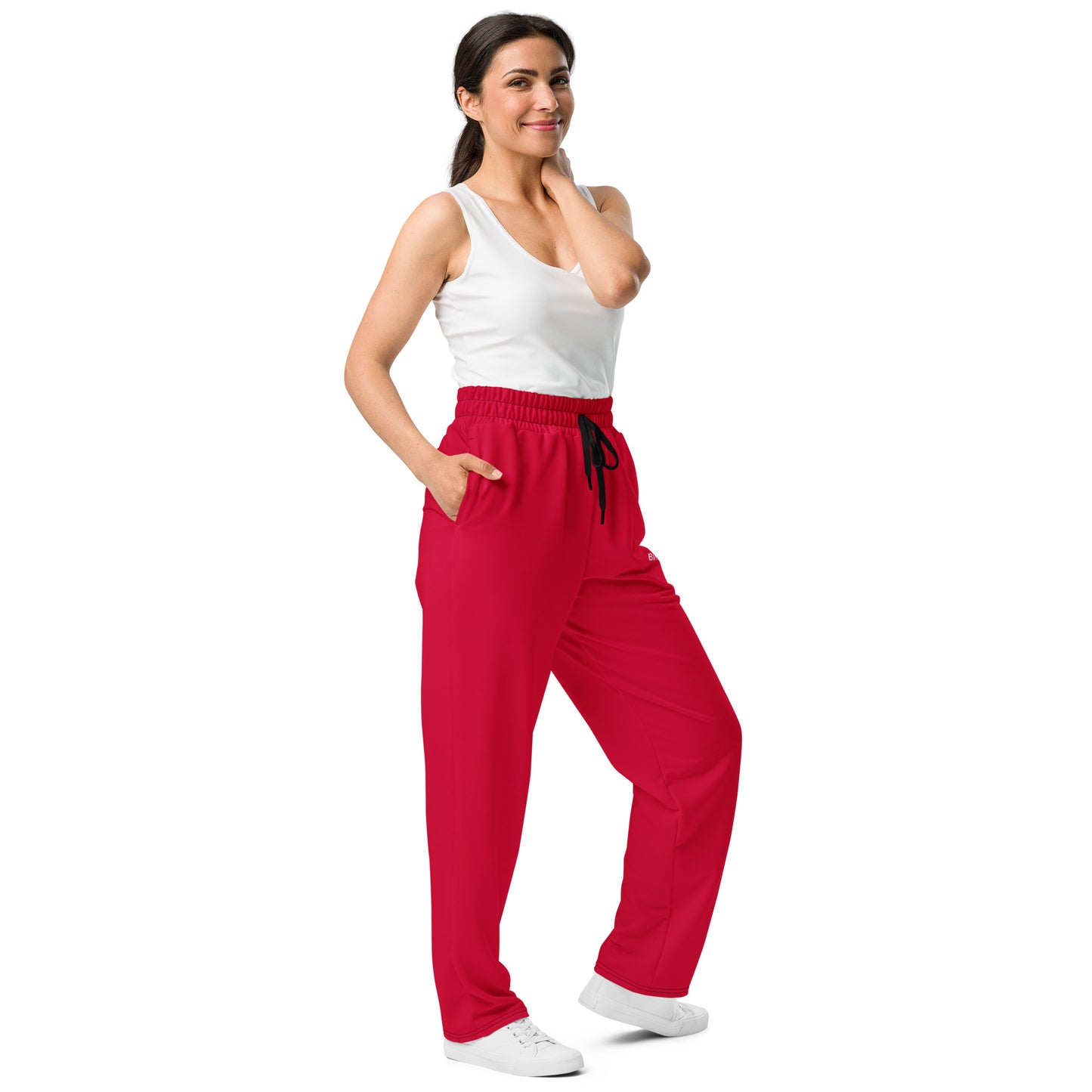 ВИКИНГ Original Lipstick Red Wide Leg Joggers Women’s