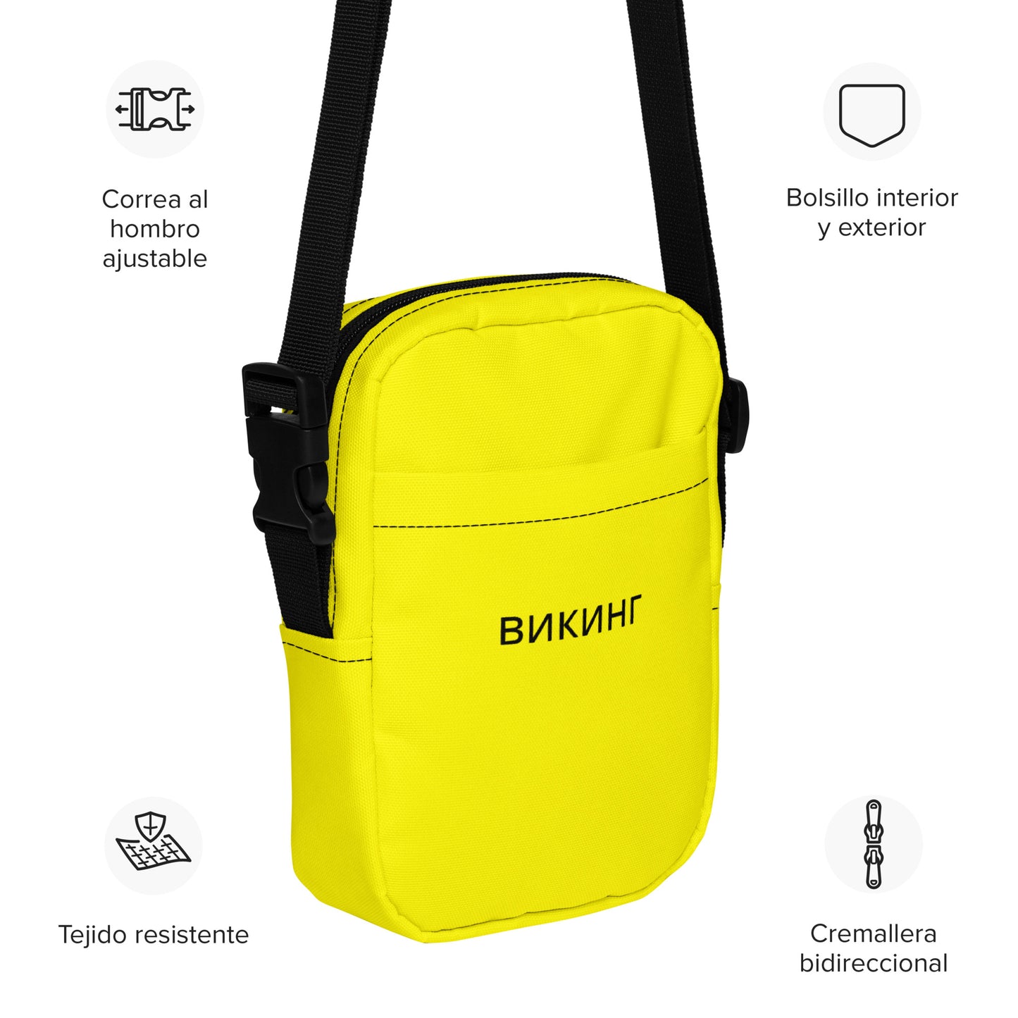 ВИКИНГ Original Bumble Bee Yellow Crossbody Bag