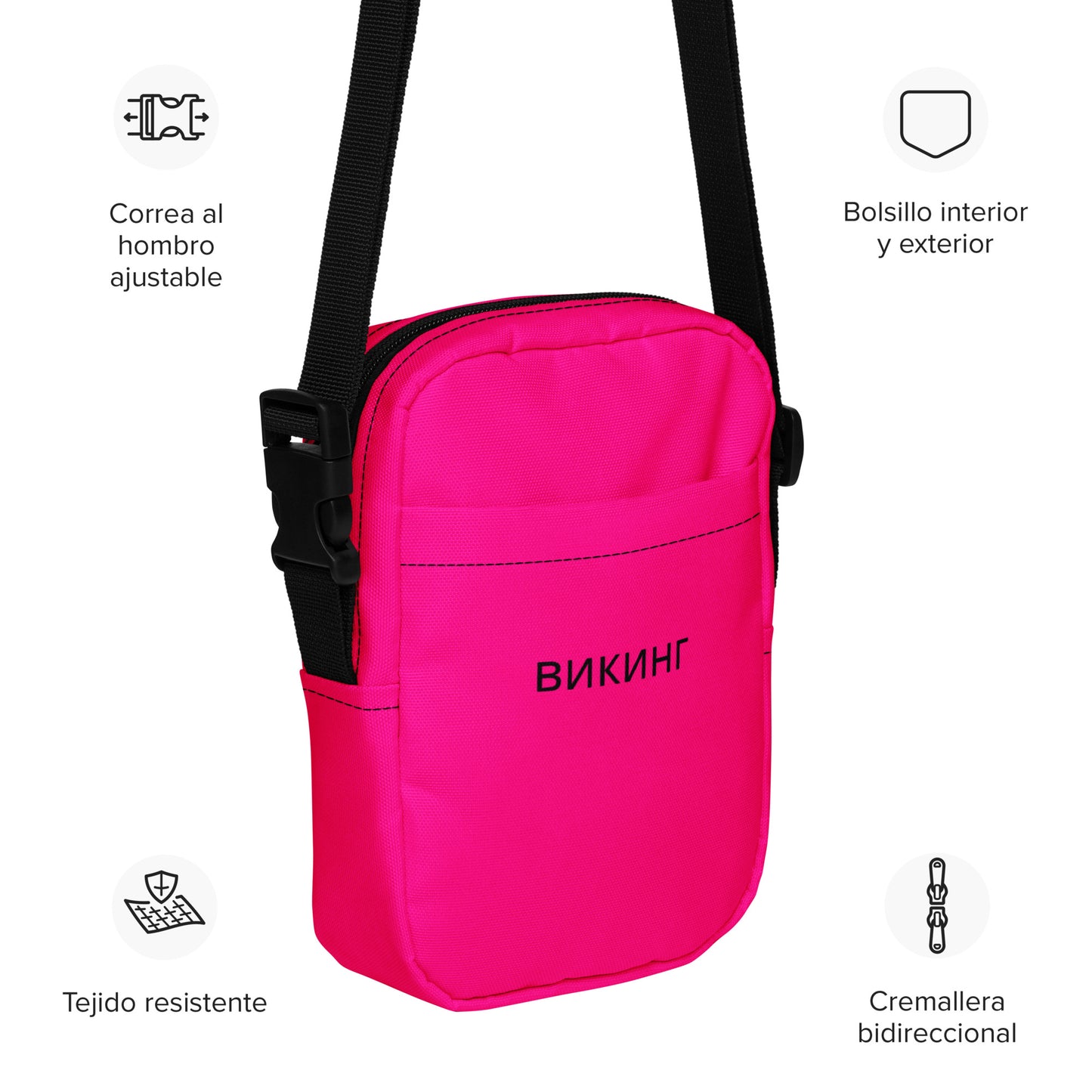 ВИКИНГ Original Bright Pink Crossbody Bag