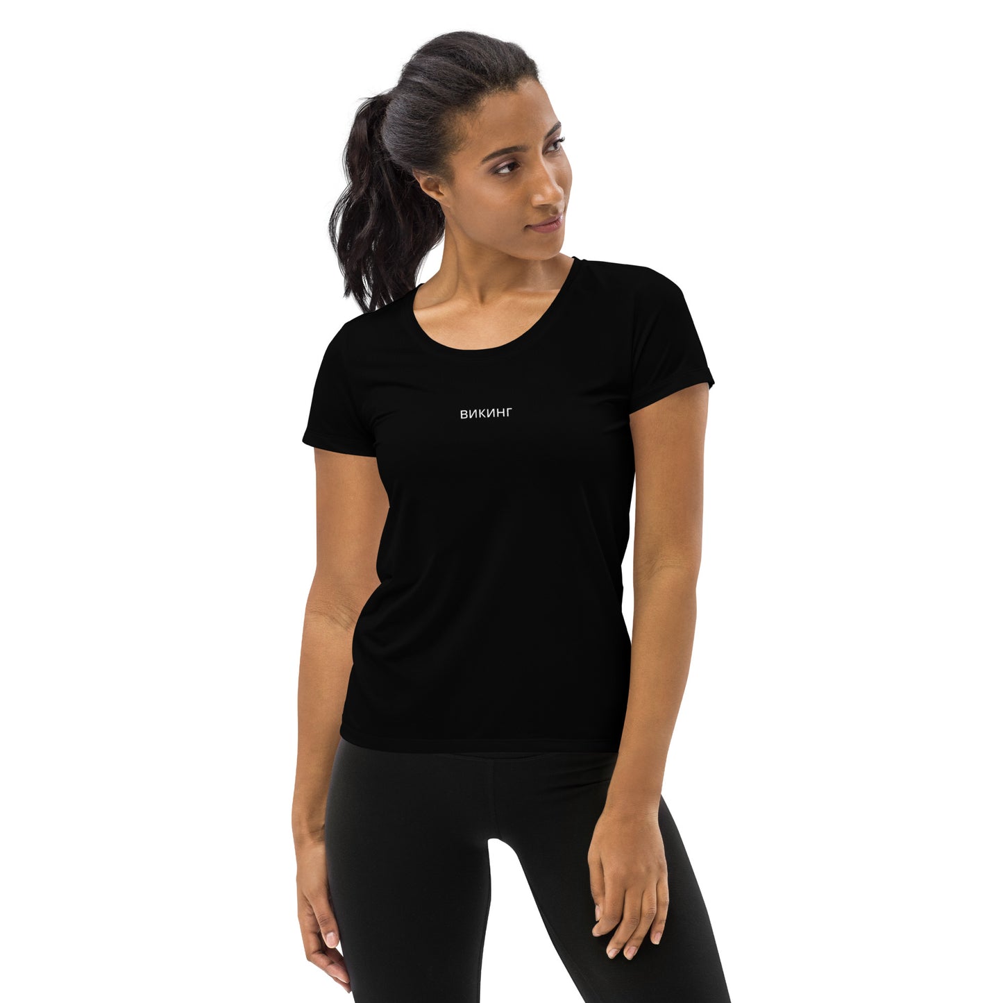 ВИКИНГ Original Midnight Black Athletic T-Shirt Women’s