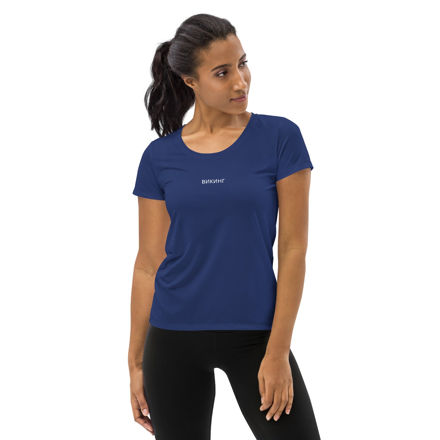 ВИКИНГ Original Navy Blue Athletic T-Shirt Women’s