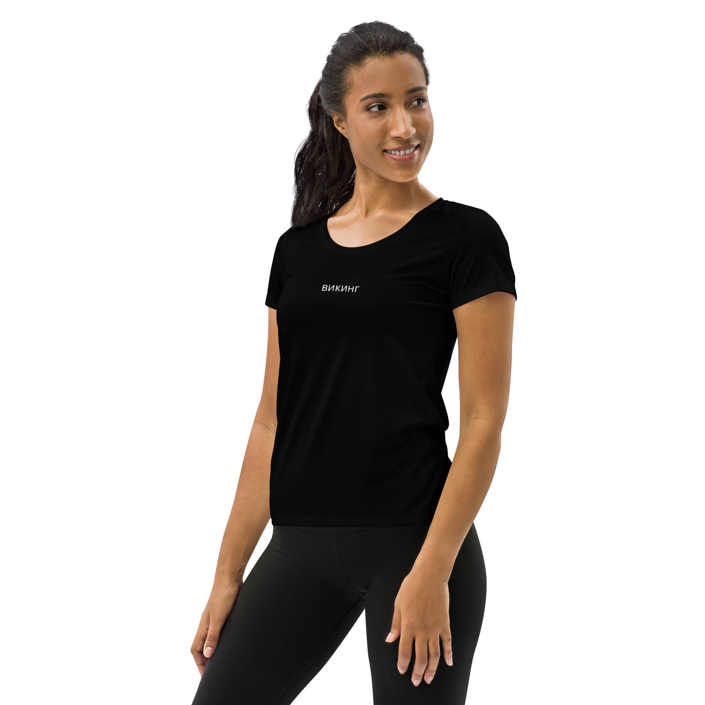 ВИКИНГ Original Midnight Black Athletic T-Shirt Women’s