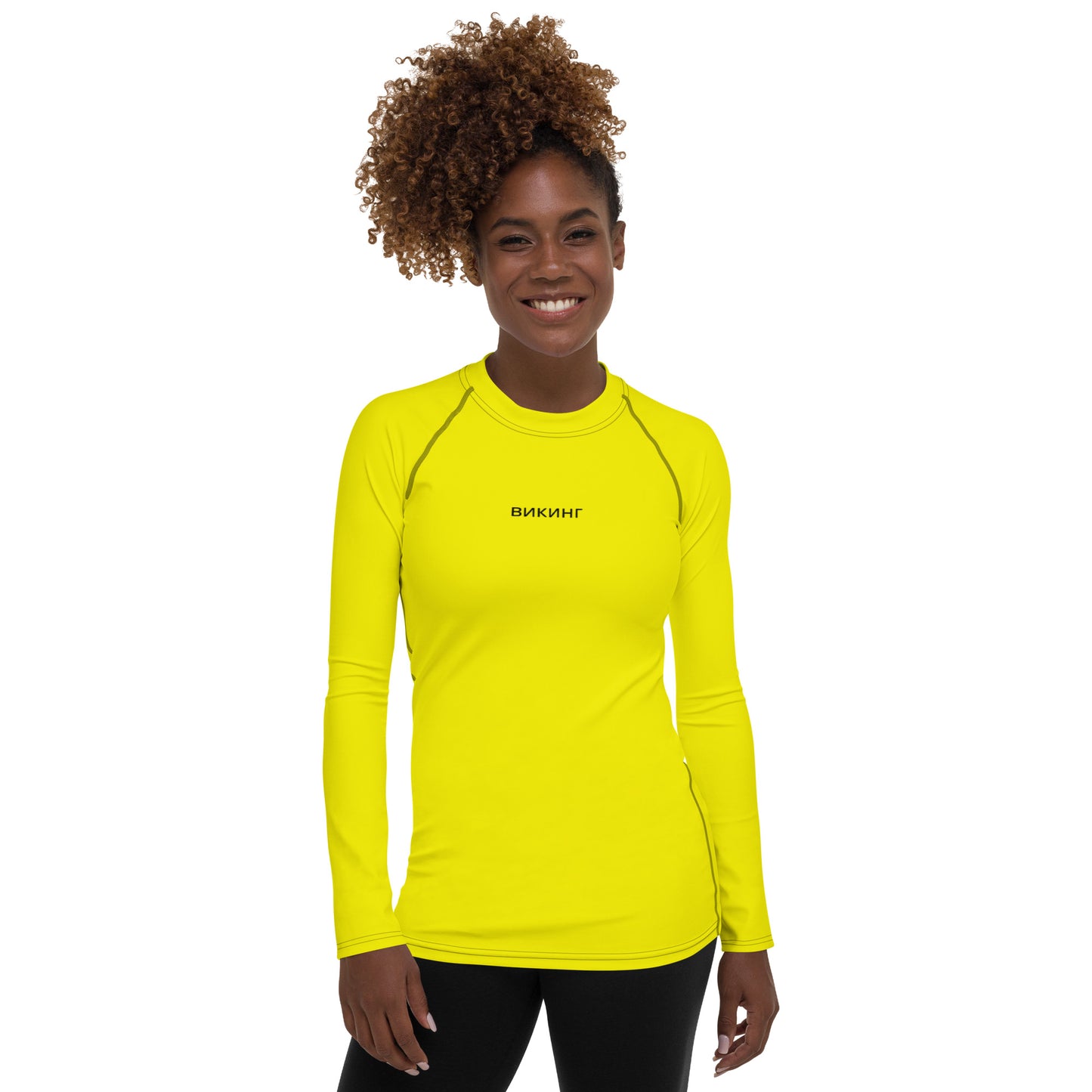 ВИКИНГ Original Bumble Bee Yellow Long Sleeve Athletic Shirt Women’s