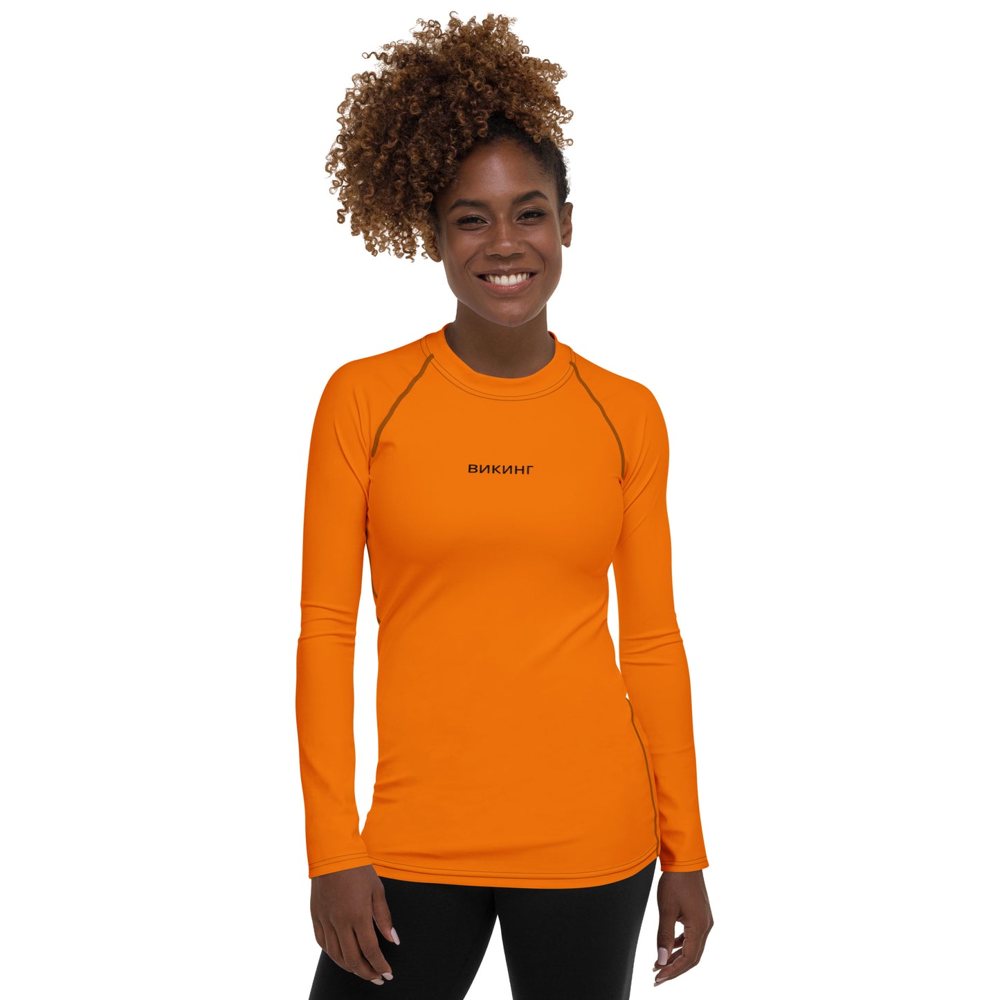 ВИКИНГ Original Tangerine Orange Long Sleeve Athletic Shirt Women’s