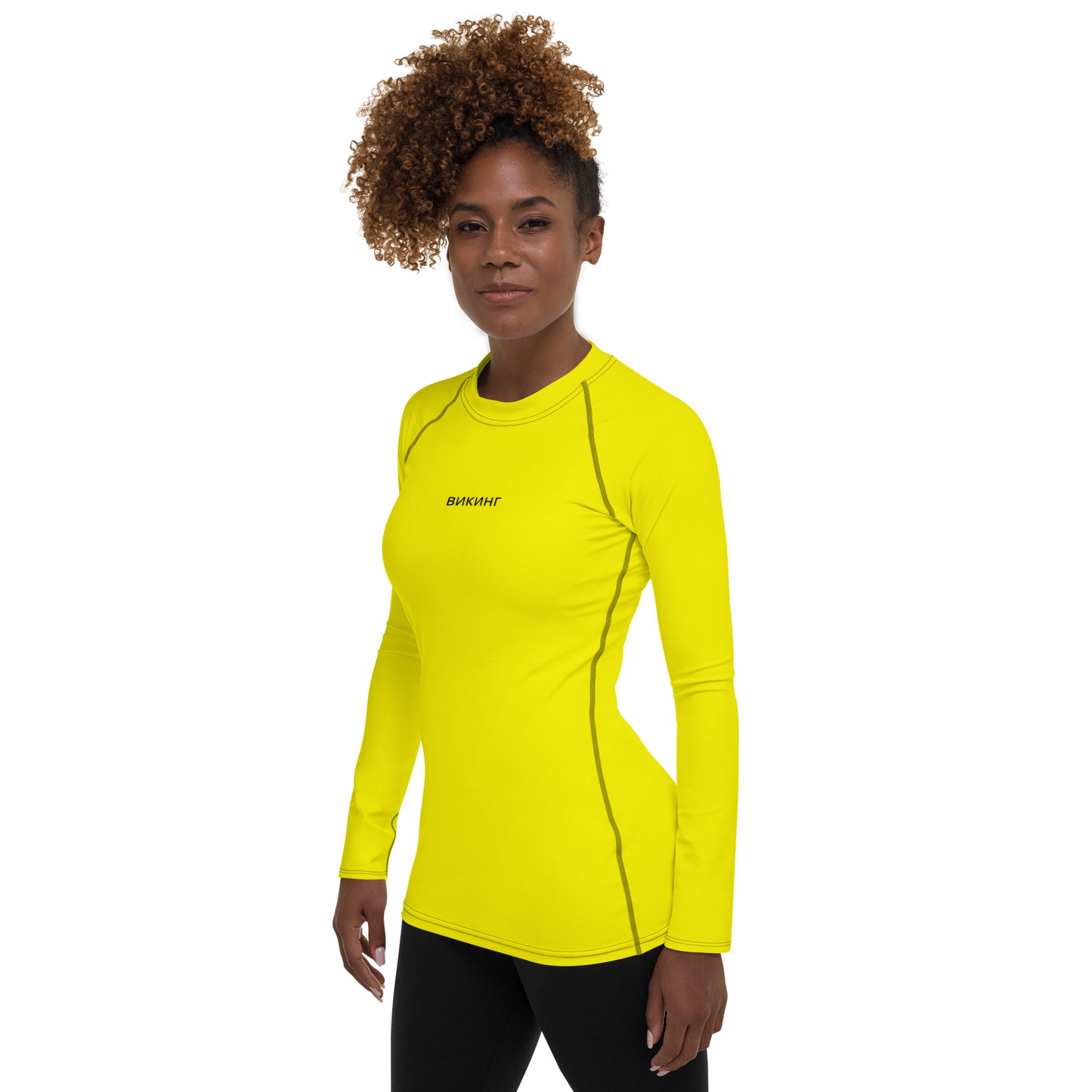 ВИКИНГ Original Bumble Bee Yellow Long Sleeve Athletic Shirt Women’s