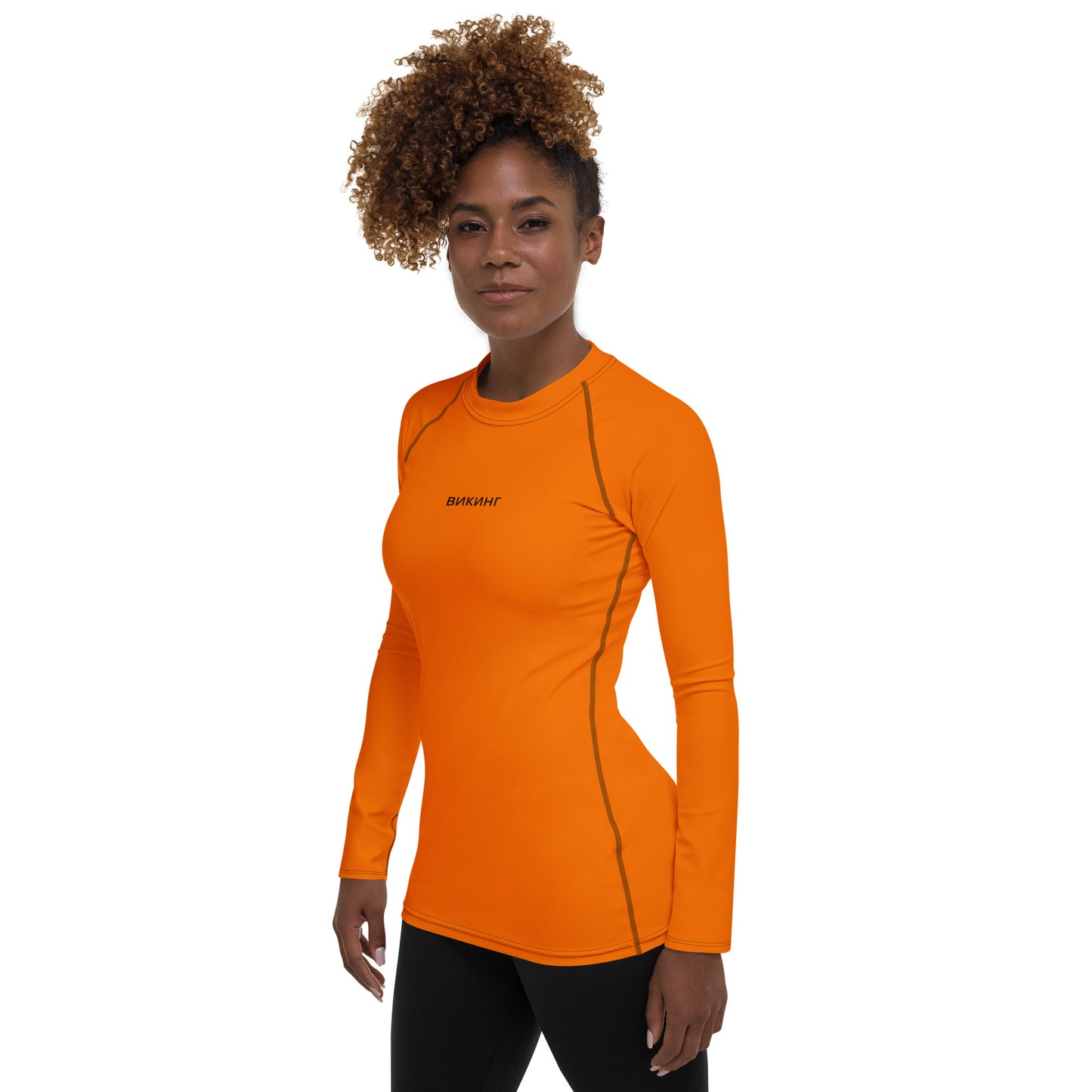 ВИКИНГ Original Tangerine Orange Long Sleeve Athletic Shirt Women’s