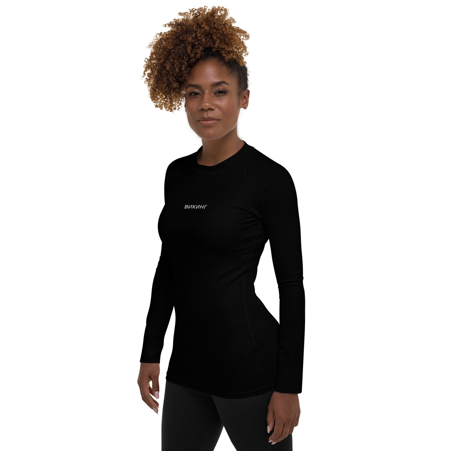 ВИКИНГ Original Midnight Black Long Sleeve Athletic Shirt Women’s