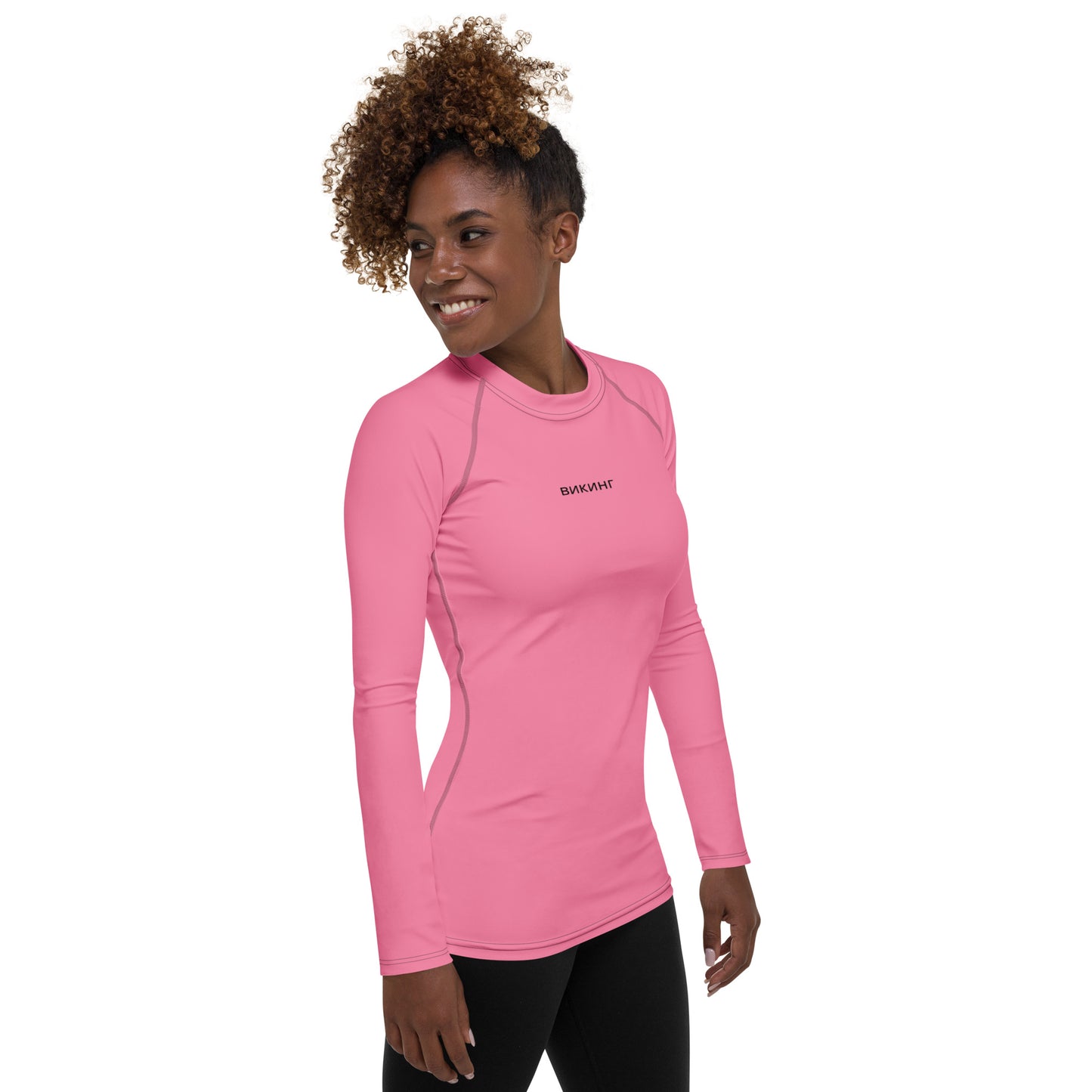 ВИКИНГ Original Bubble Gum Pink Long Sleeve Athletic Shirt Women’s