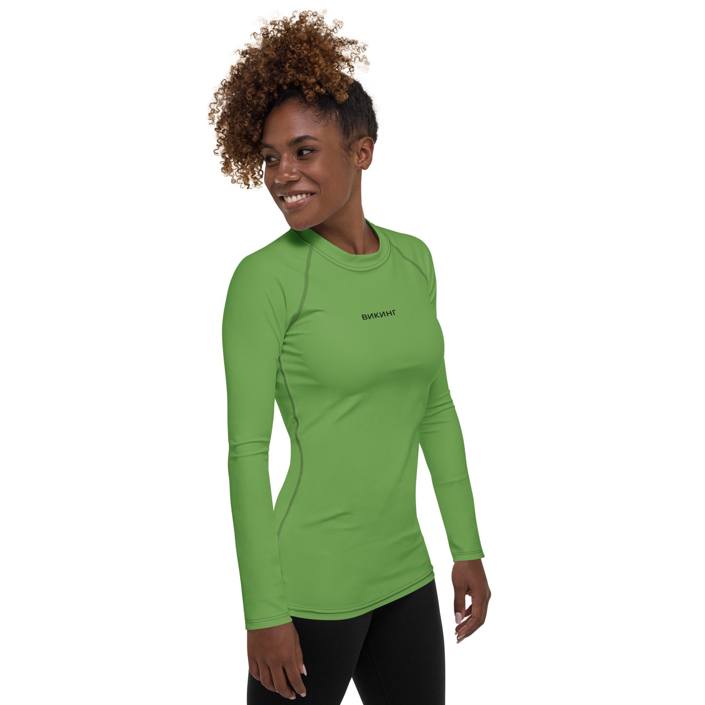 ВИКИНГ Original Shamrock Green Long Sleeve Athletic Shirt Women’s