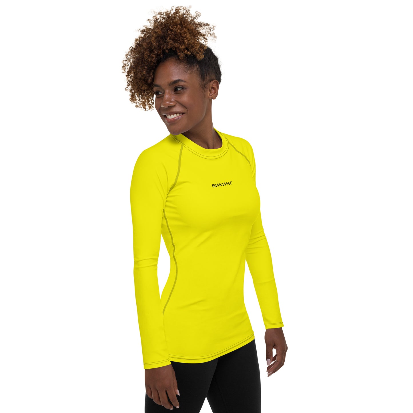 ВИКИНГ Original Bumble Bee Yellow Long Sleeve Athletic Shirt Women’s