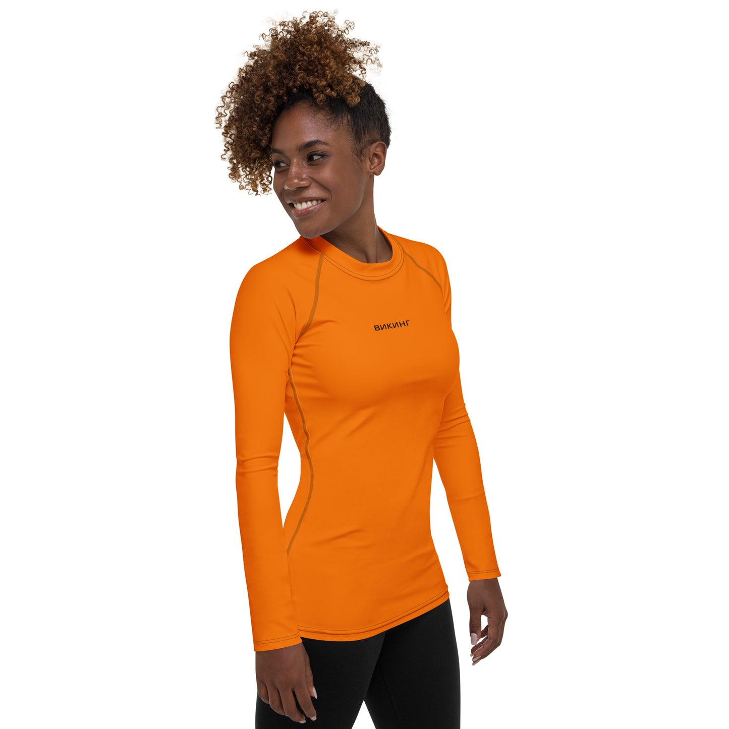 ВИКИНГ Original Tangerine Orange Long Sleeve Athletic Shirt Women’s