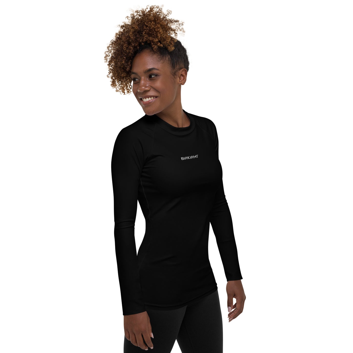 ВИКИНГ Original Midnight Black Long Sleeve Athletic Shirt Women’s