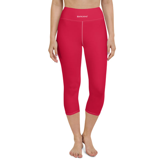 ВИКИНГ Original Lipstick Red Yoga Capri Leggings