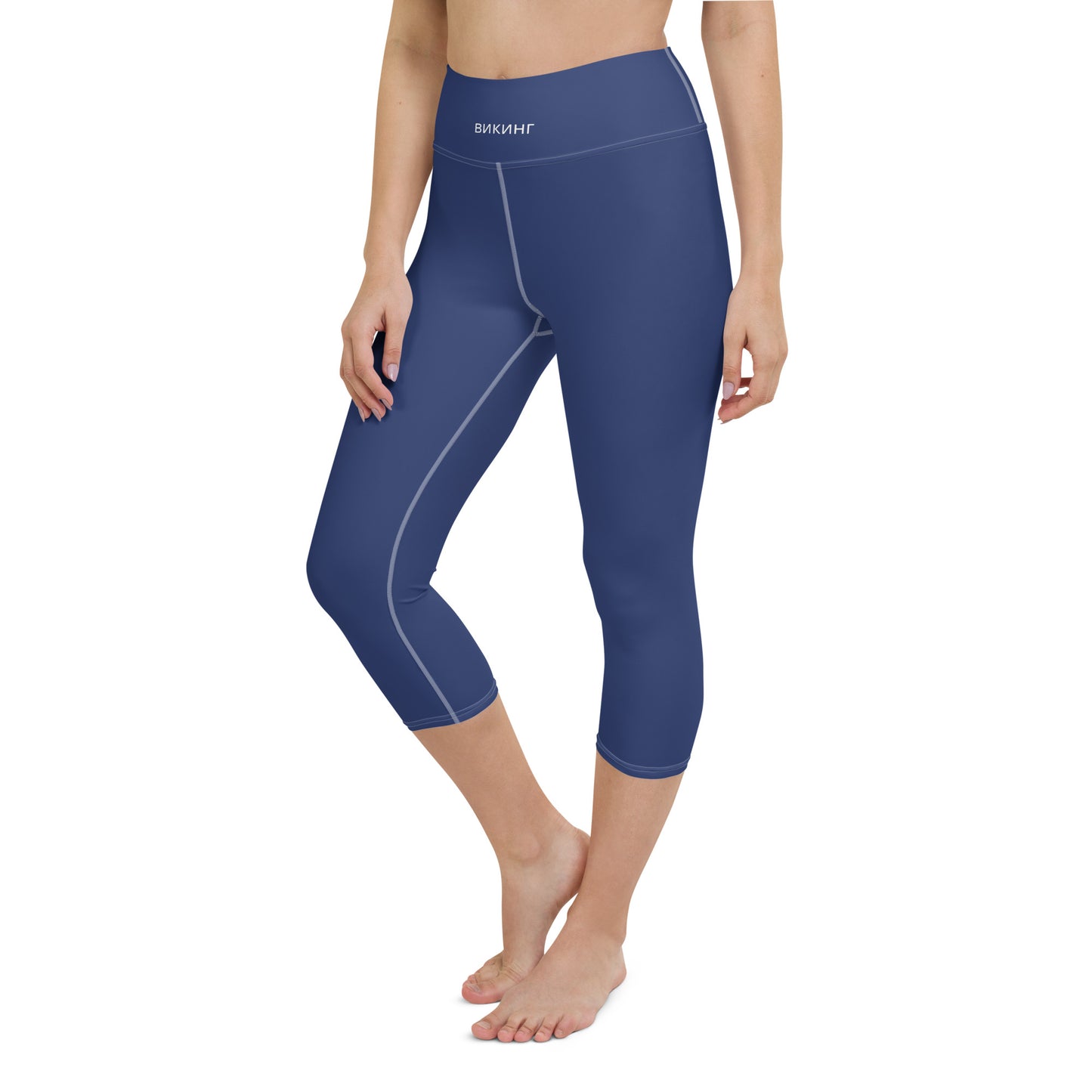 ВИКИНГ Original Navy Blue Yoga Capri Leggings