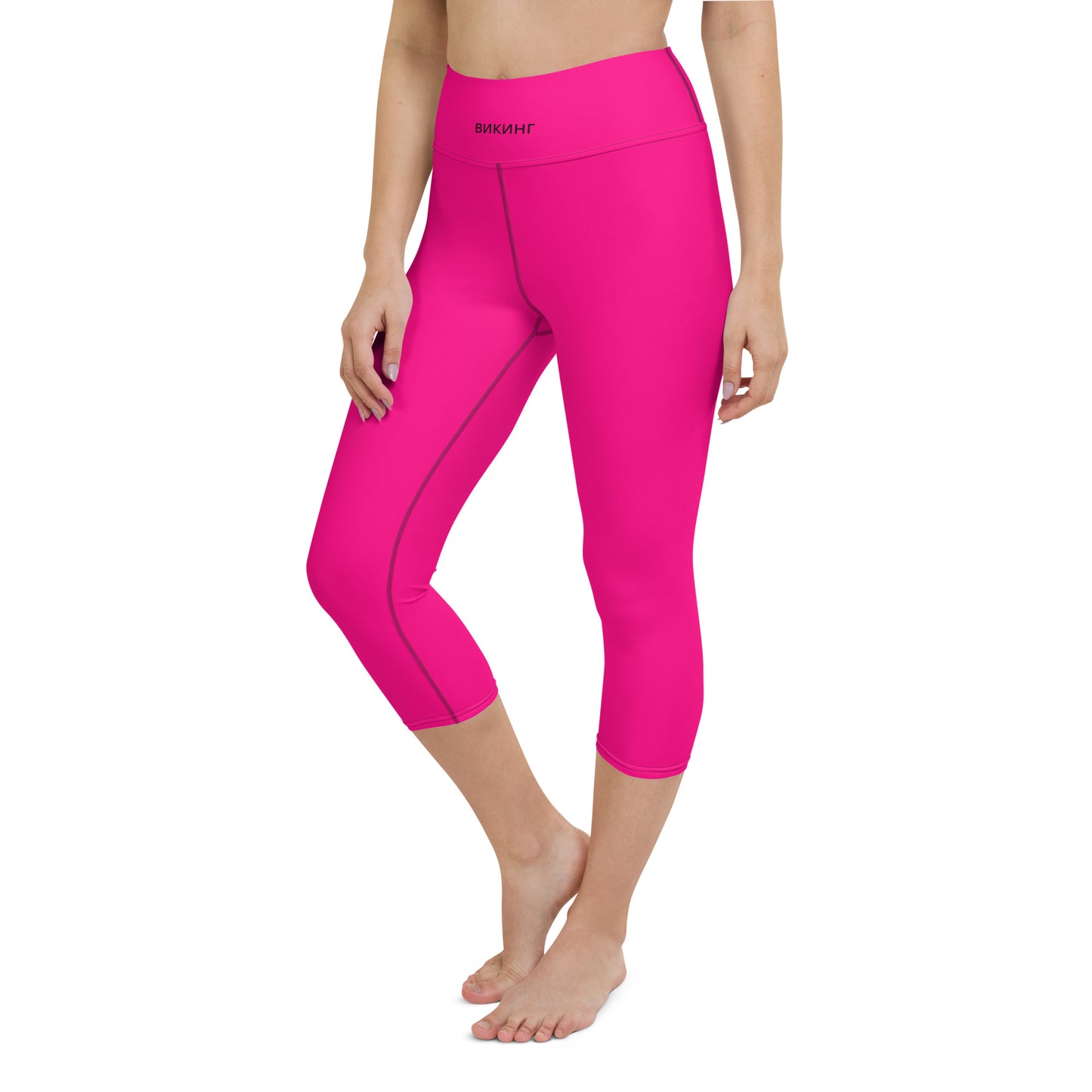 ВИКИНГ Original Bright Pink Yoga Capri Leggings