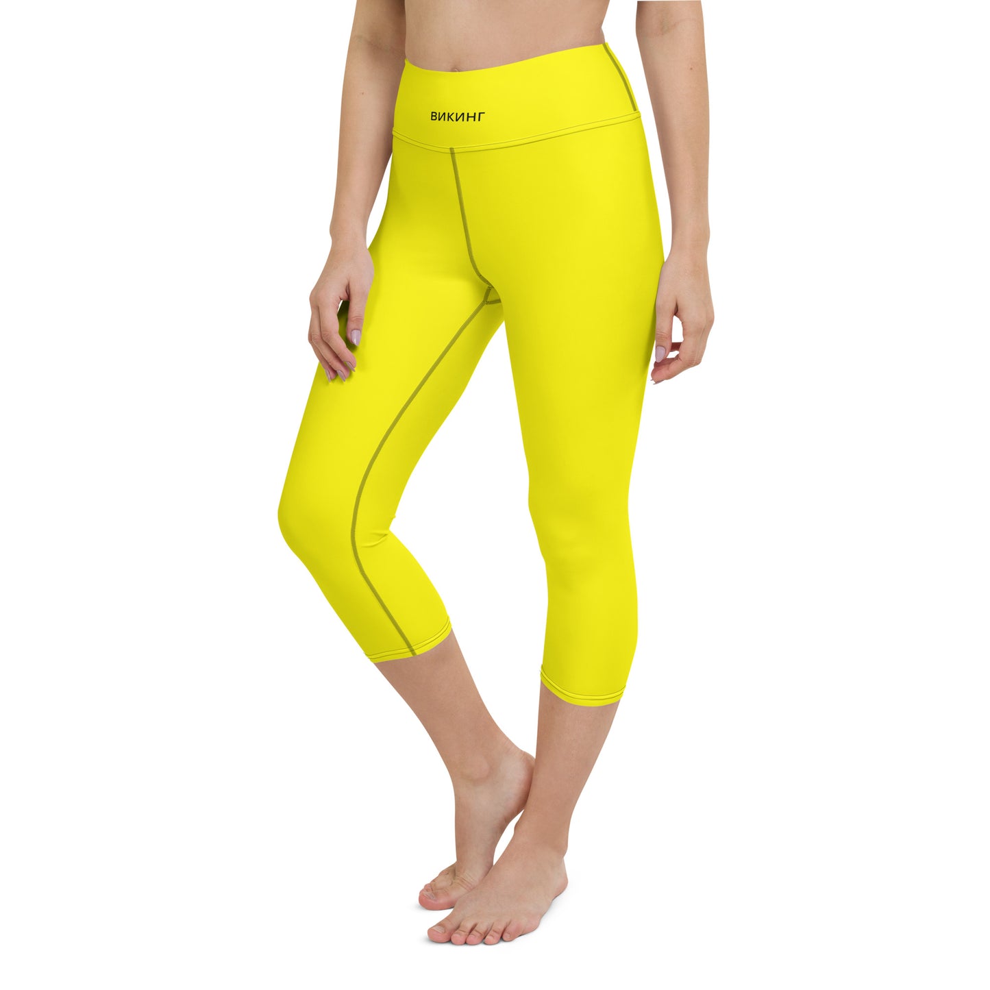 ВИКИНГ Original Bumble Bee Yellow Yoga Capri Leggings