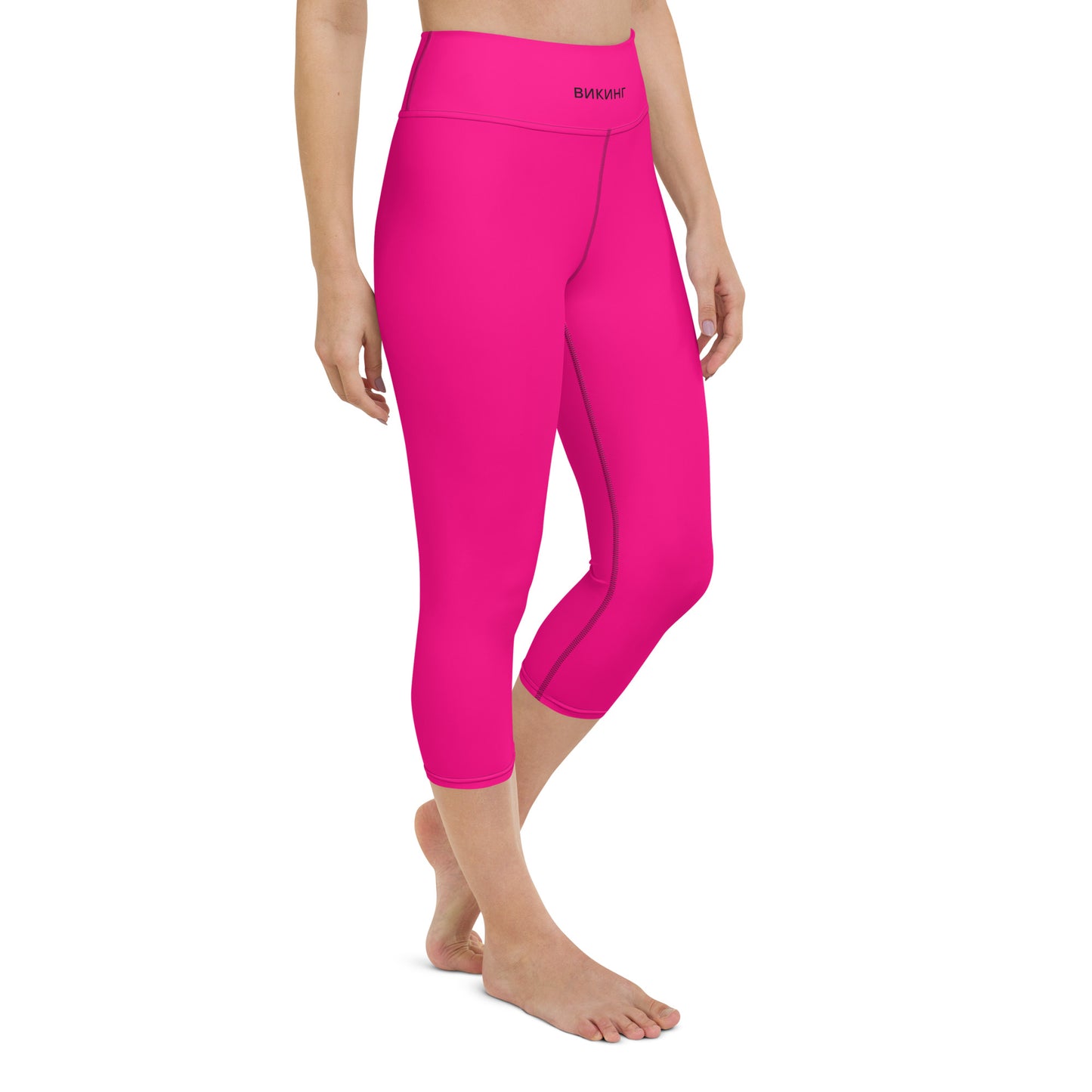 ВИКИНГ Original Bright Pink Yoga Capri Leggings