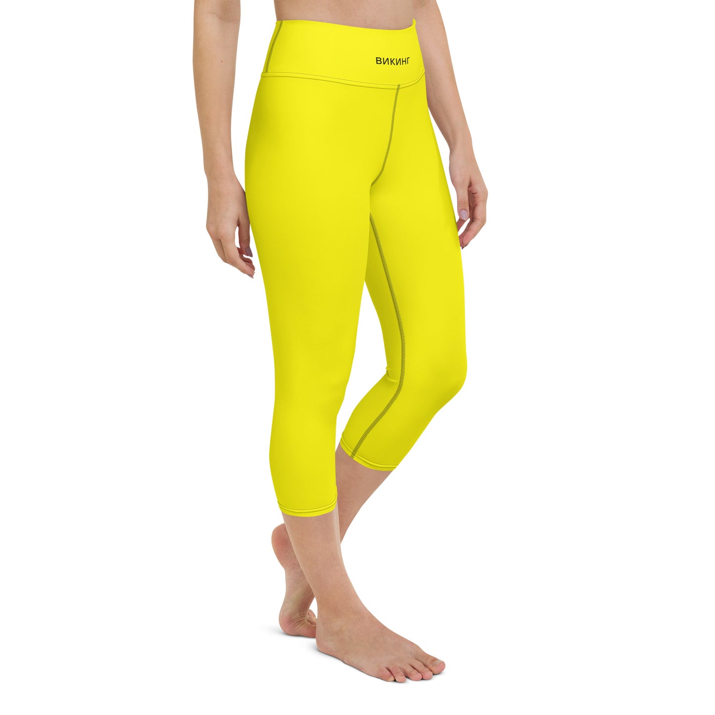 ВИКИНГ Original Bumble Bee Yellow Yoga Capri Leggings