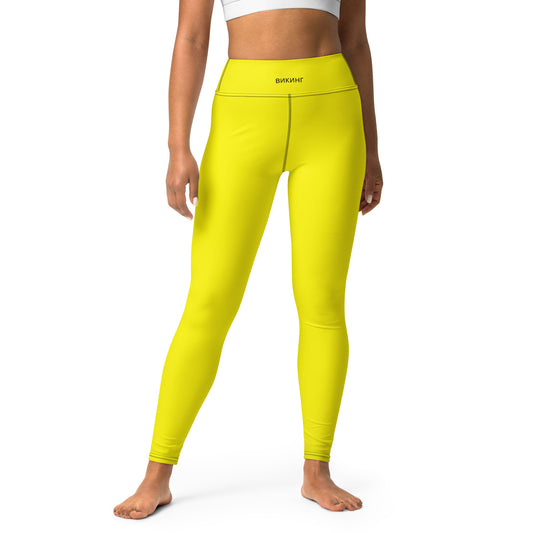 ВИКИНГ Original Bumble Bee Yellow Yoga Leggings