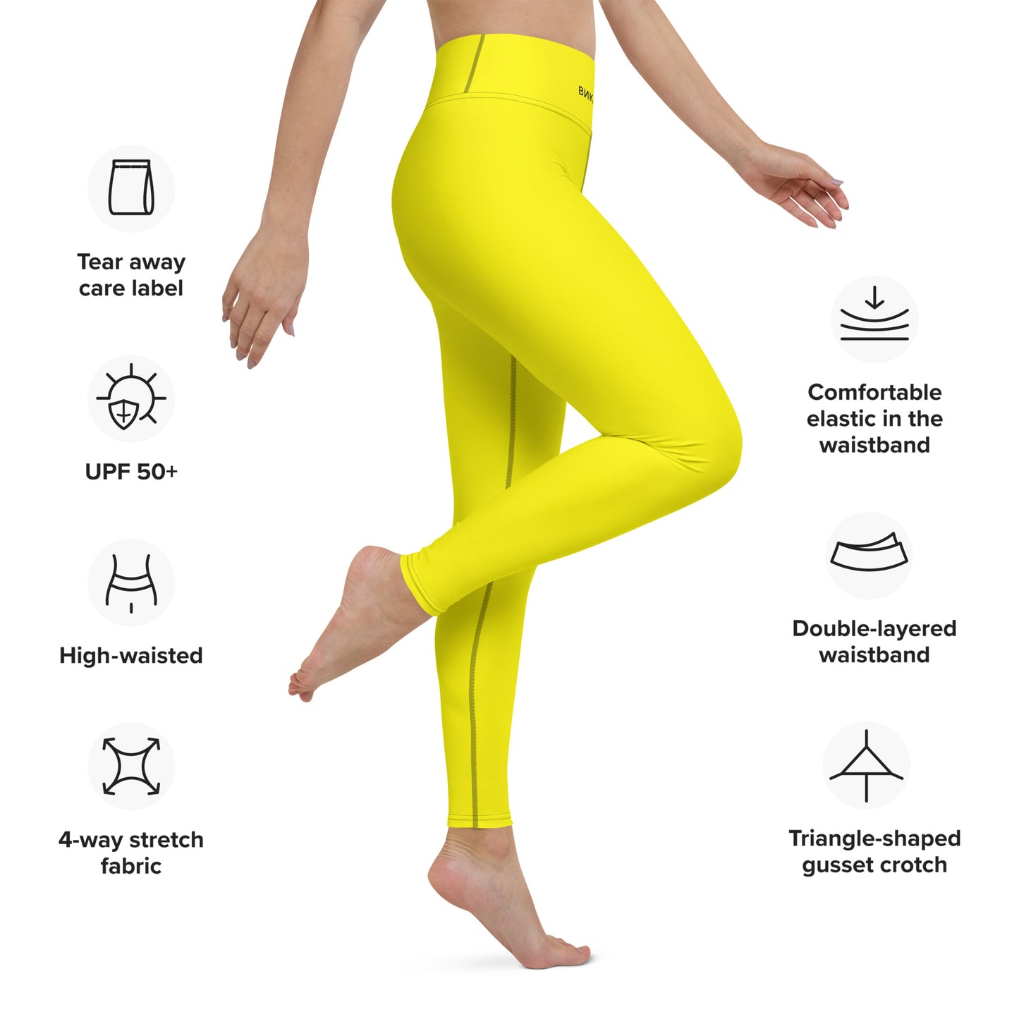 ВИКИНГ Original Bumble Bee Yellow Yoga Leggings