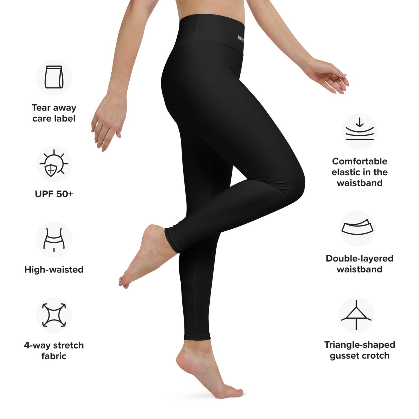 ВИКИНГ Original Midnight Black Yoga Leggings