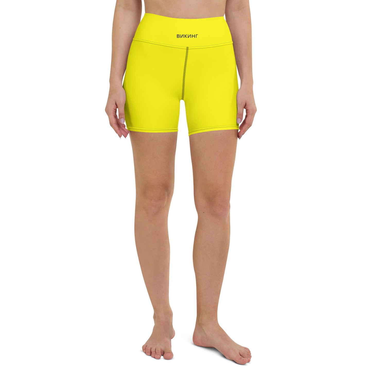 ВИКИНГ Original Bumble Bee Yellow Yoga Shorts