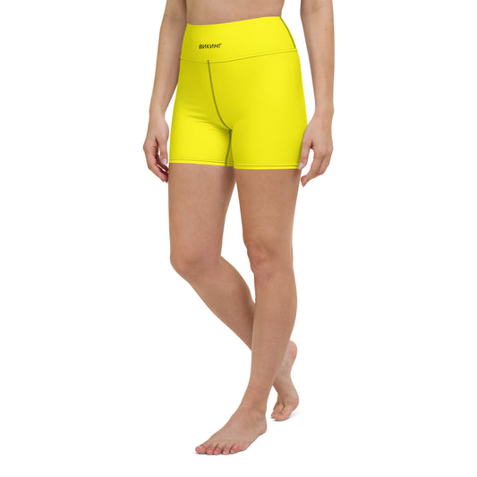 ВИКИНГ Original Bumble Bee Yellow Yoga Shorts