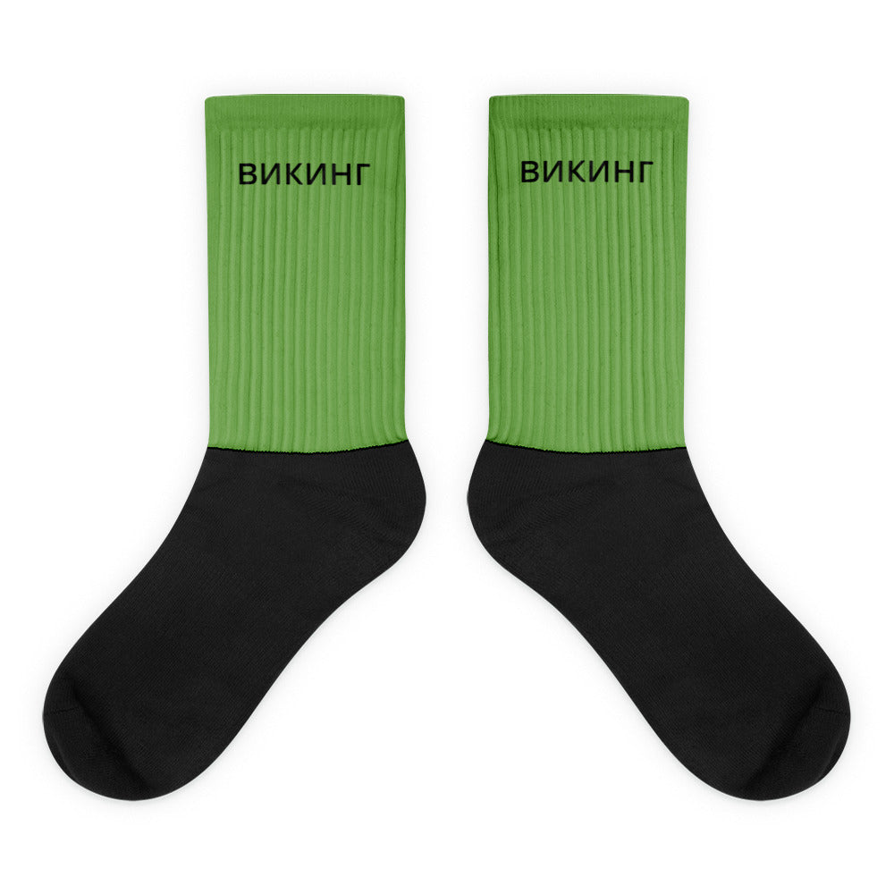 ВИКИНГ Original Shamrock Green Cushioned High Socks Unisex