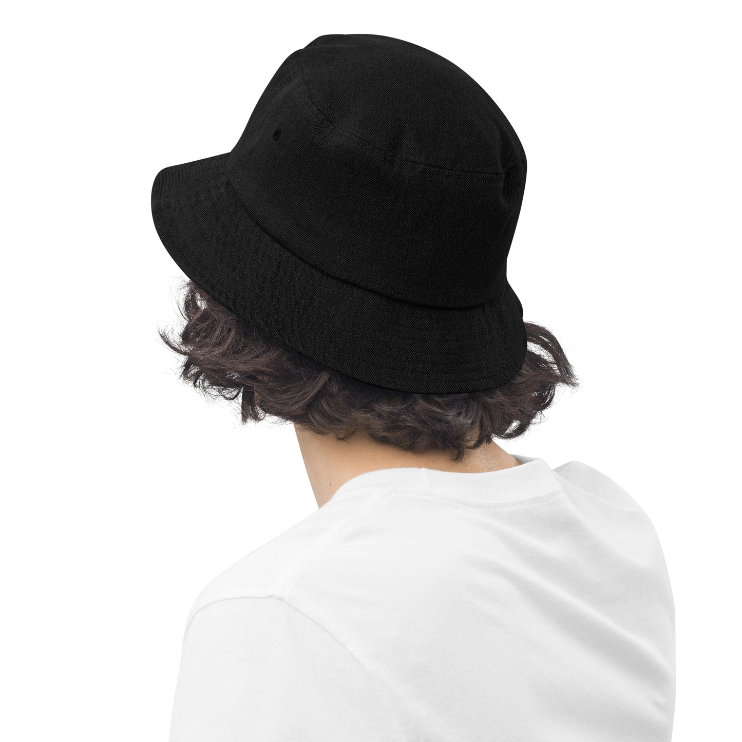 ВИКИНГ Unisex White Logo Denim Bucket Hat