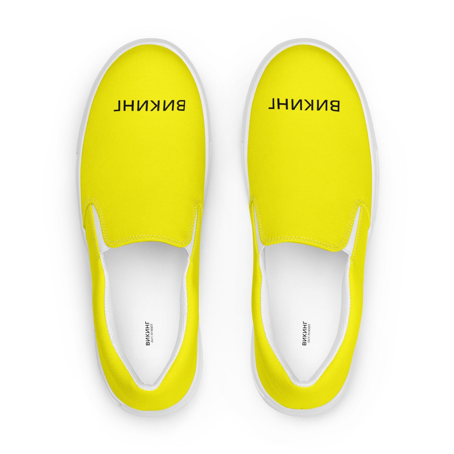 ВИКИНГ Original Bumble Bee Yellow Slip On Canvas Shoes Men’s