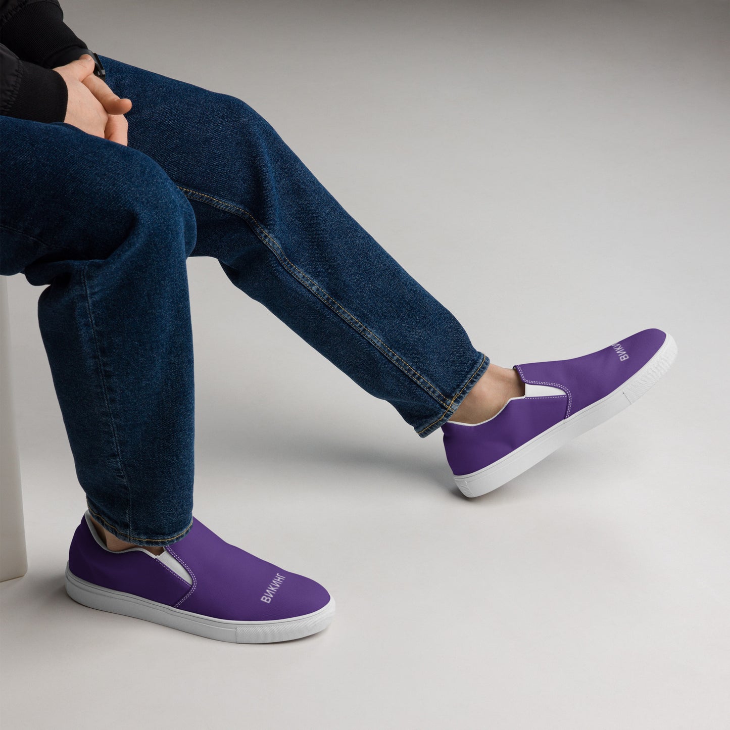 ВИКИНГ Original Plum Purple Slip On Canvas Shoes Men’s